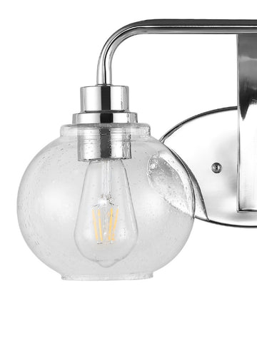 Sandrine Iron/Seeded Glass Cottage Rustic LED Vanity Light